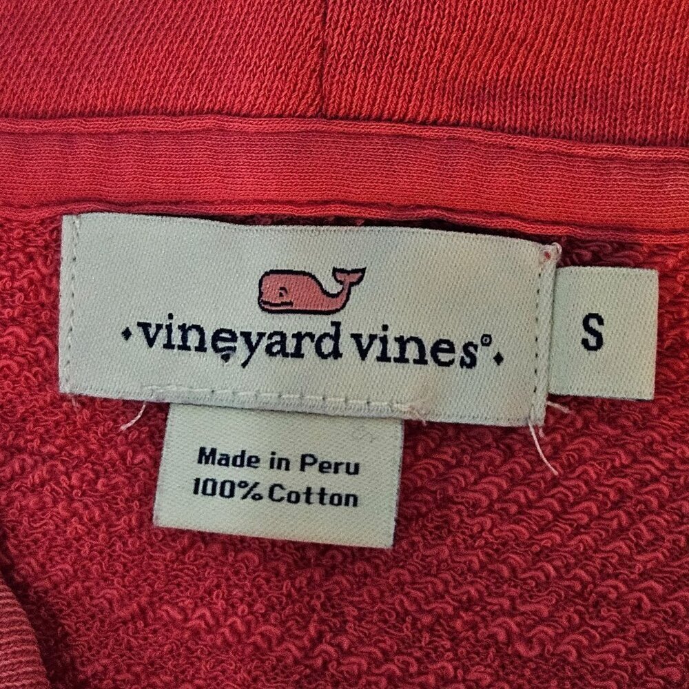 Vineyard Vines Pink‎ Sweatshirt Mens Small Drawstring Funnel Neck 100% Cotton - Picture 7 of 8